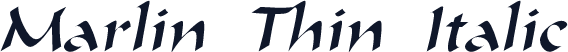 Marlin Thin Italic