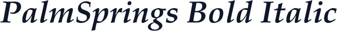PalmSprings Bold Italic