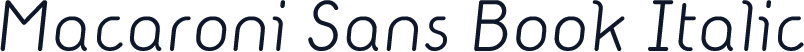 ☞Macaroni Sans Book Italic