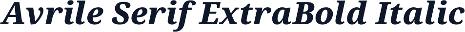 Avrile Serif ExtraBold Italic
