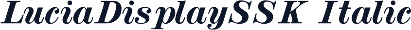 LuciaDisplaySSK Italic