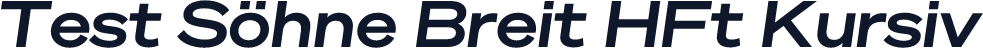 Test Söhne Breit HFt Kursiv