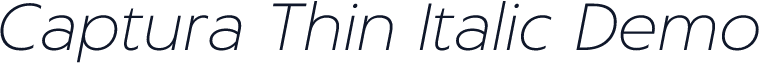 Captura Thin Italic Demo