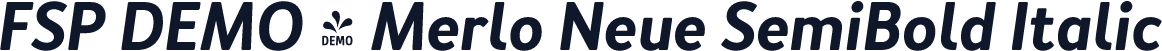 FSP DEMO - Merlo Neue SemiBold Italic