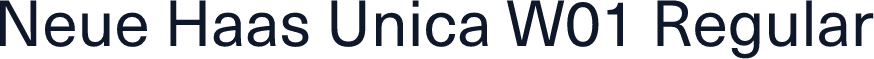 Neue Haas Unica W01 Regular