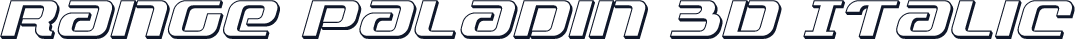 Range Paladin 3D Italic