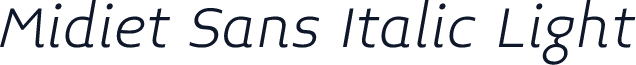Midiet Sans Italic Light