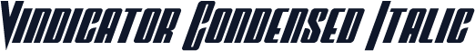 Vindicator Condensed Italic