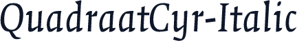 QuadraatCyr-Italic