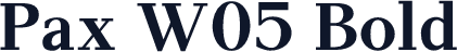 Pax W05 Bold