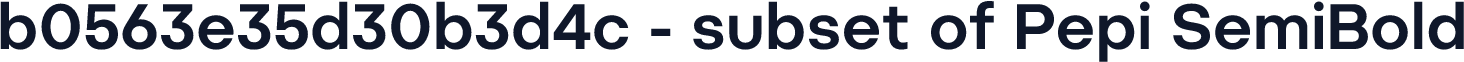 b0563e35d30b3d4c - subset of Pepi SemiBold