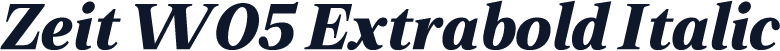 Zeit W05 Extrabold Italic