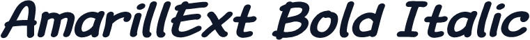 AmarillExt Bold Italic