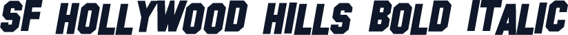 SF Hollywood Hills Bold Italic