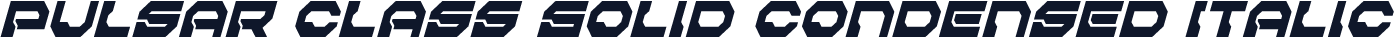 Pulsar Class Solid Condensed Italic