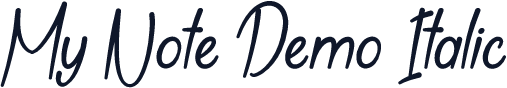 My Note Demo Italic