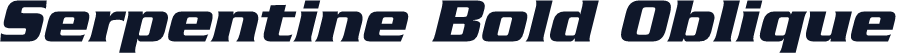 Serpentine Bold Oblique