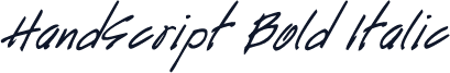 HandScript Bold Italic