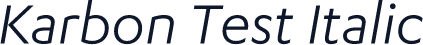Karbon Test Italic