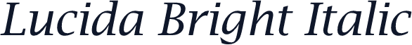 Lucida Bright Italic