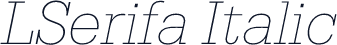 LSerifa Italic