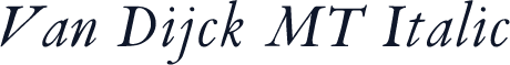 Van Dijck MT Italic