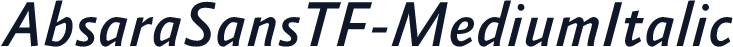 AbsaraSansTF-MediumItalic