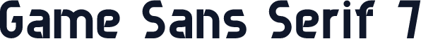 Game Sans Serif 7