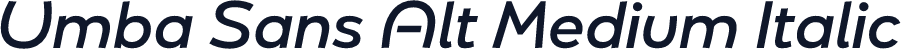 Umba Sans Alt Medium Italic