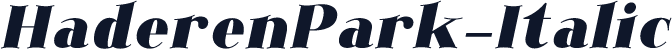 HaderenPark-Italic
