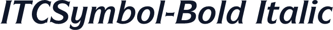 ITCSymbol-Bold Italic