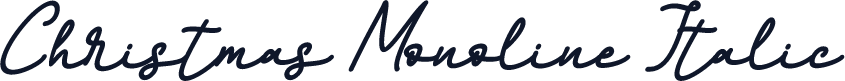 Christmas Monoline Italic
