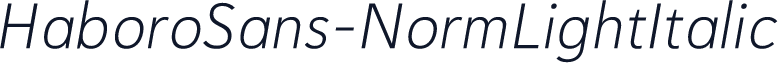 HaboroSans-NormLightItalic