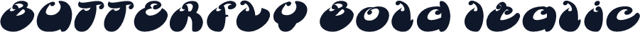 BUTTERFLY Bold Italic