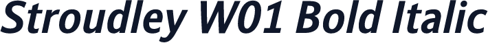 Stroudley W01 Bold Italic