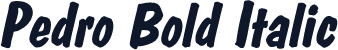 Pedro Bold Italic