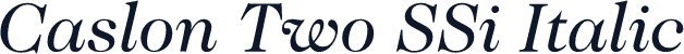 Caslon Two SSi Italic