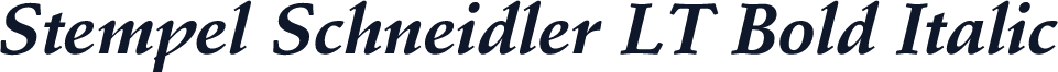 Stempel Schneidler LT Bold Italic