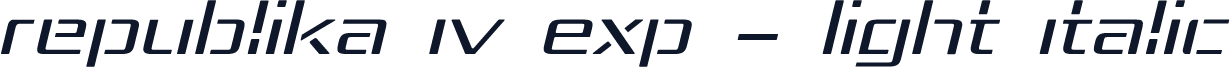 Republika IV Exp - Light Italic