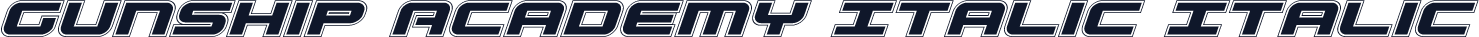 Gunship Academy Italic Italic