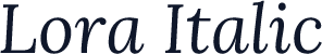 Lora Italic
