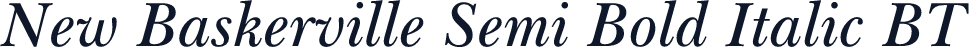 New Baskerville Semi Bold Italic BT