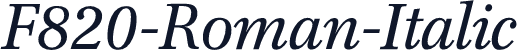 F820-Roman-Italic