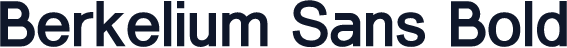 Berkelium Sans Bold