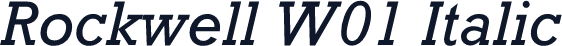 Rockwell W01 Italic