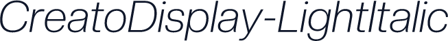 CreatoDisplay-LightItalic