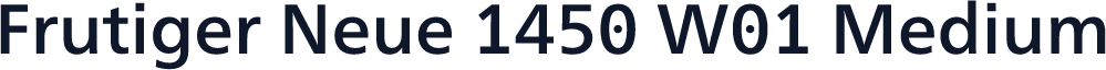 Frutiger Neue 1450 W01 Medium
