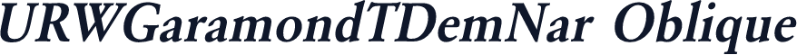 URWGaramondTDemNar Oblique