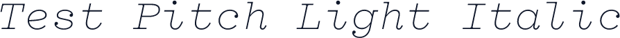 Test Pitch Light Italic