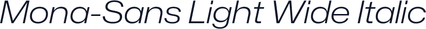 Mona-Sans Light Wide Italic